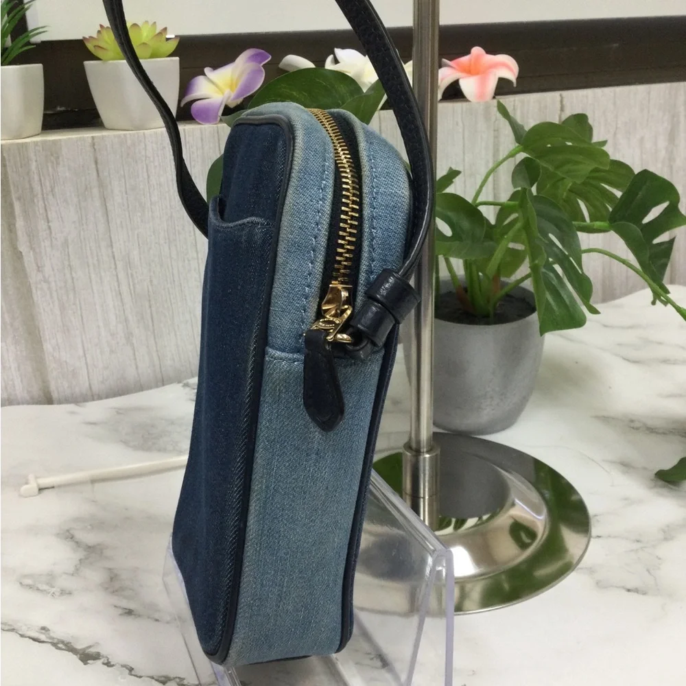 GUC Coach Denim Crossbody Bag in Blue